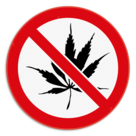 Panneau d'interdiction - Drogues interdites