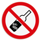 Panneau d'interdiction - Alcool interdit