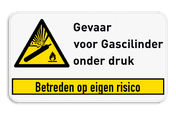 Waarschuwingsbord W029 - aanpasbare tekst + banner