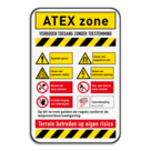 Veiligheidsbord ATEX zone met 8 pictogrammen