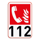 Panneau d'incendie - F006 - Téléphone pour alarme incendie avec texte