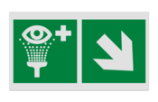 Panneau de sauvetage - E011 - Équipement de rinçage des yeux avec flèche