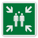 Fluchtwegschild - Sammelstelle und Sammelplatz