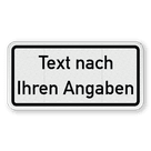 Individuelles Zusatzzeichen mit Rand und Text