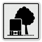 Verkehrszusatzeichen 1006-39 - Eingeschränktes Lichtraumprofil durch Bäume