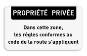 Panneau d'interdiction - PROPRIÉTÉ PRIVÉE - Code de la route