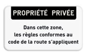 Panneau d'interdiction - PROPRIÉTÉ PRIVÉE - Code de la route