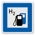 Richtzeichen 365-66 - Wasserstofftankstelle