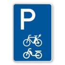 Parkschilder - Parkplatz nur für E-Bikes und Mofas