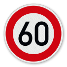 Vorschriftszeichen 274-60 - Zulässige Höchstgeschwindigkeit 60 km/h
