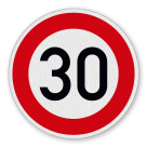 Vorschriftszeichen 274-30 - Zulässige Höchstgeschwindigkeit 30 km/h