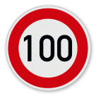 Vorschriftszeichen 274-100 - Zulässige Höchstgeschwindigkeit 100 km/h