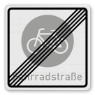 Vorschriftszeichen 244.2 - Ende einer Fahrradstraße