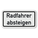 Verkehrszusatzeichen 1012-32 - Radfahrer absteigen