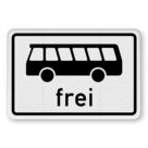 Verkehrszusatzeichen 1024-14 - Kraftomnibus frei