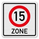 Vorschriftszeichen 274.1-15 - Beginn einer Tempo-15-Zone