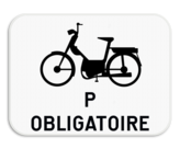 Panneau SB250 - M13 - Obligation pour les cyclomoteurs