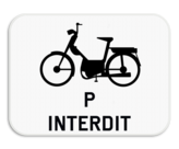 Panneau SB250 - M15 - Interdit aux cyclomoteurs