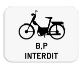 Panneau SB250 - M16 - Interdit aux cyclomoteurs de classe B