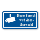 Hinweisschild - Dieser Bereich wird videoüberwacht (Blau)