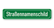 Straßennamenschild 1000x200mm - 1 Zeile mit Rand