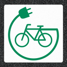 Thermoplast - symbool fiets/stekker - oplaadpunt elektrische fiets