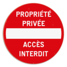 Panneau de signalisation - C1 - Propriété privée - Accès interdit