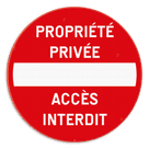 Panneau de signalisation - C1 - Propriété privée - Accès interdit