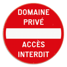 Panneau de signalisation - C1 - Domaine privé - Accès interdit