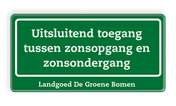 Bord met eigen tekst - groen/wit - reflecterend