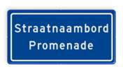 Straatnaambord 2 regelig 600x300