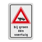 Verkeersbord RVV J39 - Bij groen een voertuig