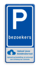 Parkeerbord voor bezoekers met logo