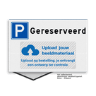 Vlak Parkeerplaatsbord 300x200mm Gereserveerde parkeerplaats met logo