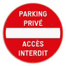 Panneau de signalisation - C1 - Parking privé - Accès interdit