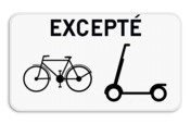 Panneau M23 - Excepté bicyclettes et trottinettes
