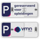 Parkeerbord 500x200mm met 2 standen en eigen ontwerp