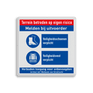 PB Gebodsbord met veiligheidsinstructies | Veiligheidsschoenen en vest zijn verplicht