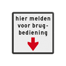 Scheepvaartbord BPR - Melden voor brugbediening