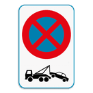 Parkeerverbod E3 met wegsleep pictogram