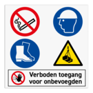 Veiligheidsbord PBM - verboden toegang