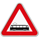 Panneau G2000 - A49 - Croisement de la voie par voie(s) ferrée(s)