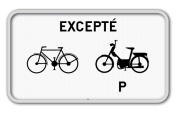 Panneau G2000 - M11 - Excepté bicyclettes et cylcomoteurs