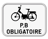 Panneau G2000 - M14 - Obligation pour les deux roues de classe B