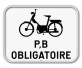 Panneau G2000 - M14 - Obligation pour les deux roues de classe B