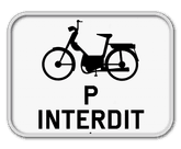 Panneau G2000 - M15 - Interdit aux cyclomoteurs