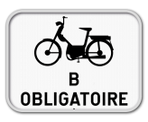 Panneau G2000 - M6 - Obligation pour les cyclomoteurs de classe B