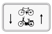 Panneau G2000 - M5bis - Deux roues de classe A et B dans les deux sens