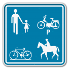 Panneau G2000 - F99a - Chemin réservé à la circulation des piétons, cyclistes et cavaliers