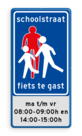 Verkeersbord RVV G15 - schoolstraat met venstertijden